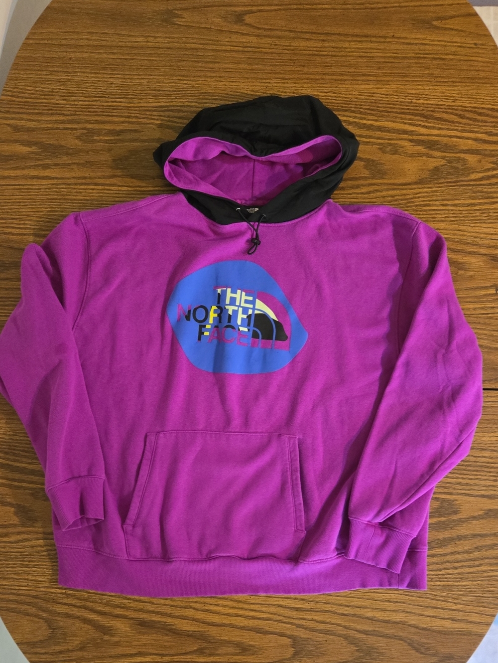 The North Face Purple Pullover Hoodie with Black Lined Hood